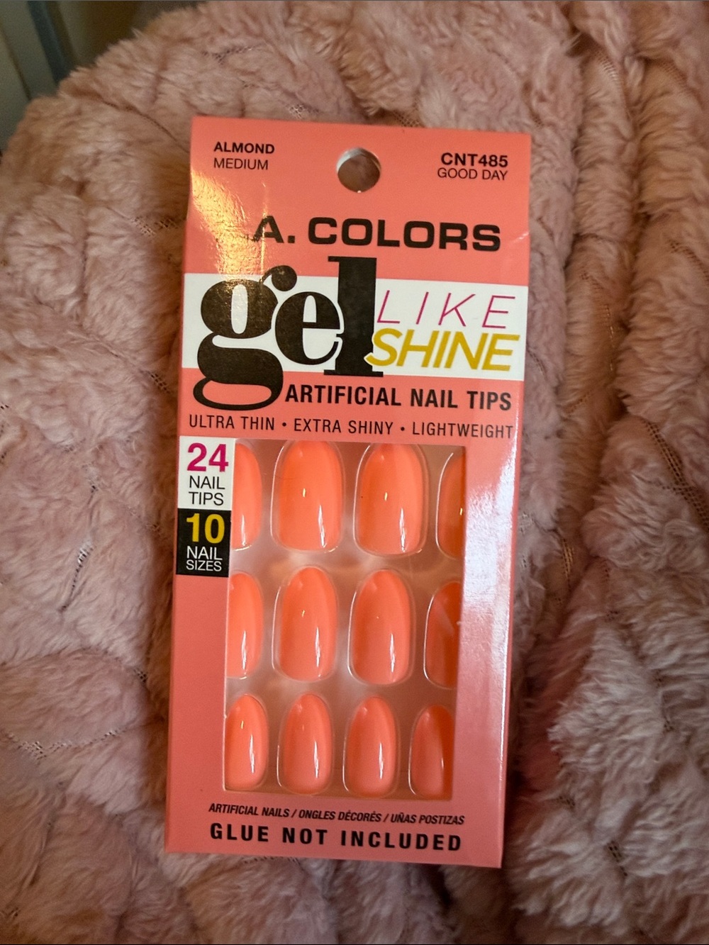 L.A. Colors Gel-Like Shine Artificial Nail Tips in Coral